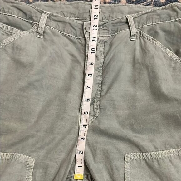 NSF Hodges Cotton Cargo Carpenter Distressed Button Closure Green Utility Pants - Picture 7 of 14